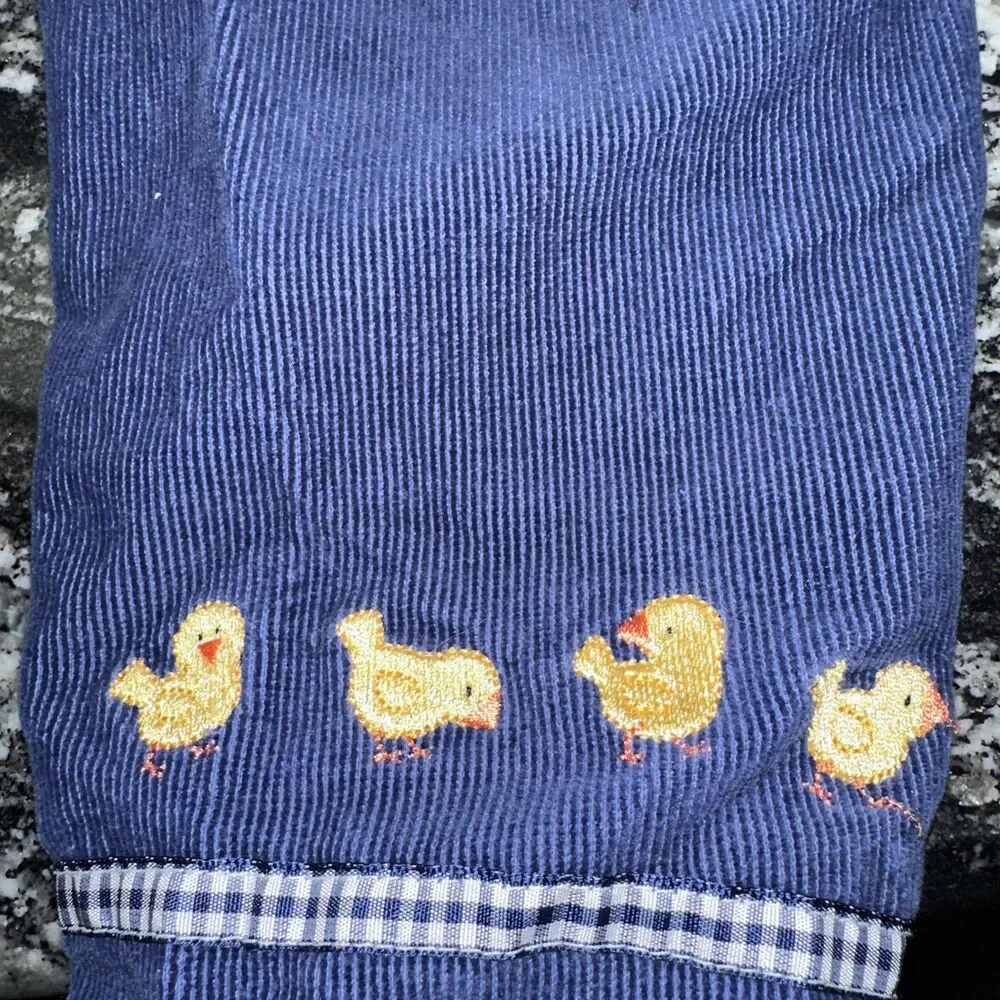 Vintage 90's Buster Brown Size 24M Farm Corduroy Overalls Set Baby Chick Rare
